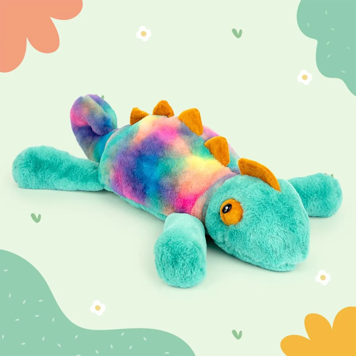 ARELUX Soft 18in Chameleon Stuffed Animals: Lizard Plush Cute Cuddly Body Pillow Hug Sleeping Fluffy Wild Animal Toys Bed Decor Plushie Doll Friends Family Member