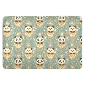 Art Panda Faces Flowers Extra Large Resuable Changing Pad Covers Water Resistant Diaper Changing Mat Portable Diaper Pads for Children Adults Pets 52" L x 34" W
