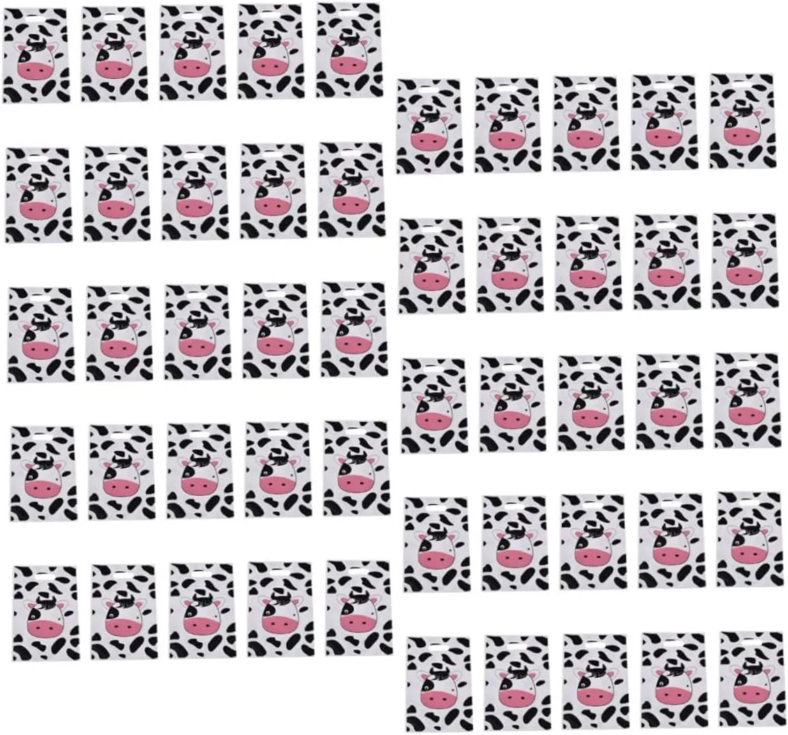 ARTIBETTER 50 Pcs Birthday Party Bags Animal Theme Goodie Bags with Double Sided Design for Farmhouse Themed Celebrations and Decorations