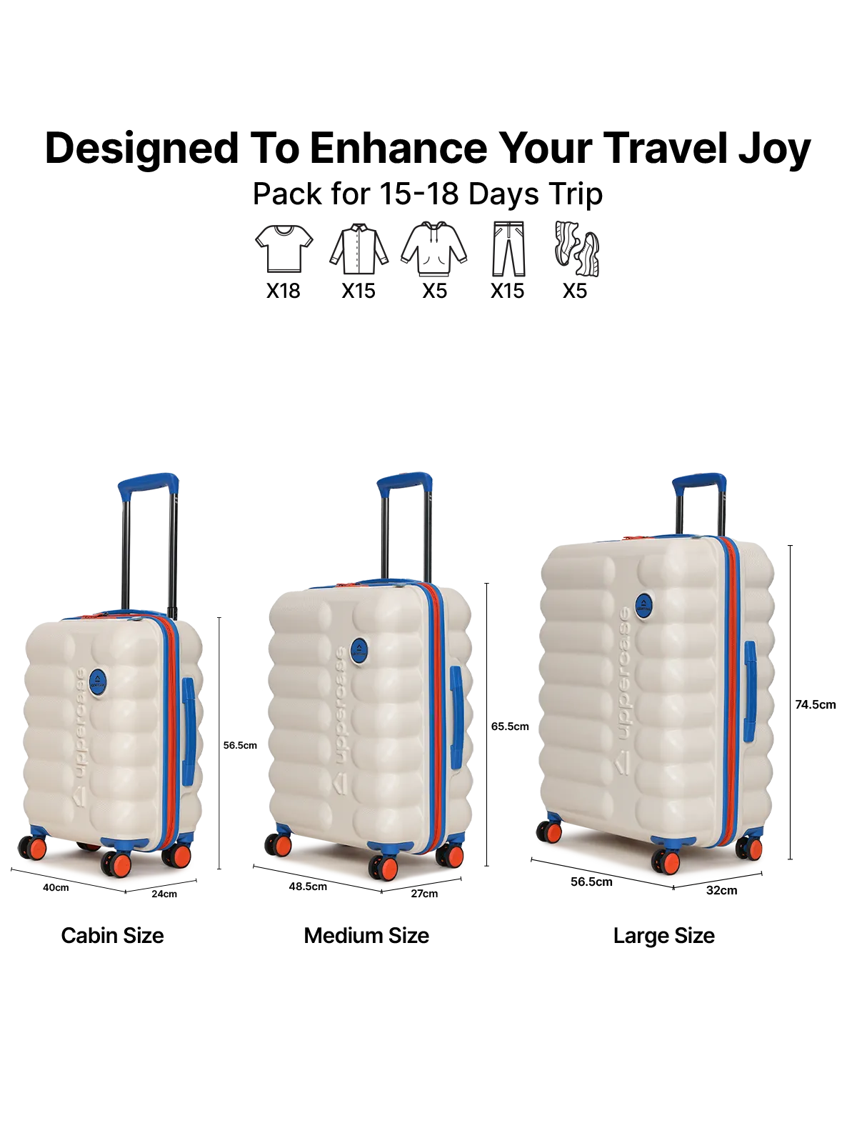 Astro Beige Set of 3 (S M L) Trolley