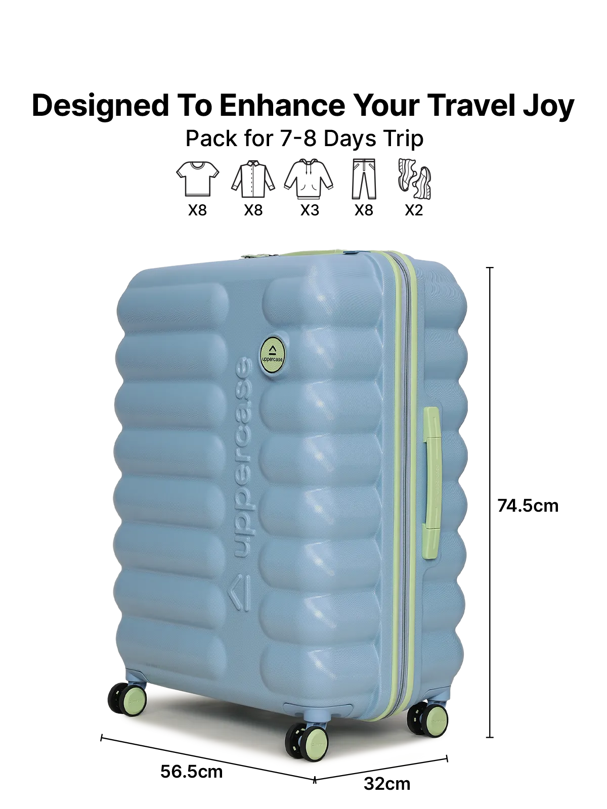 Astro Powder Blue Large Trolley