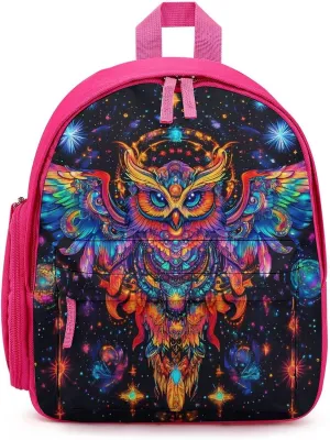 Astronomical Owl God Small Travel Laptop Backpack Casual Daypack with Side Pockets for Shopping Work