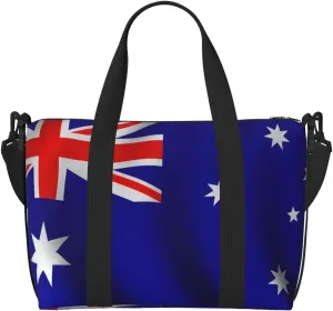 Australian Flag Travel Duffel Bag Carry On Tote Bags For Men,Weekender Overnight Bag,Sports Tote Gym Bag