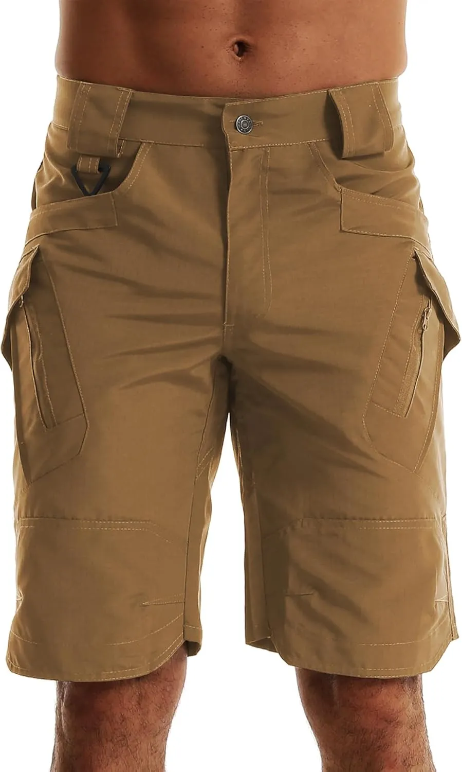AUTIWITUA Men's Hiking Shorts Waterproof Tactical Cargo Short Pants Quick Dry Work Shorts with Multi Pockets(No Belt)