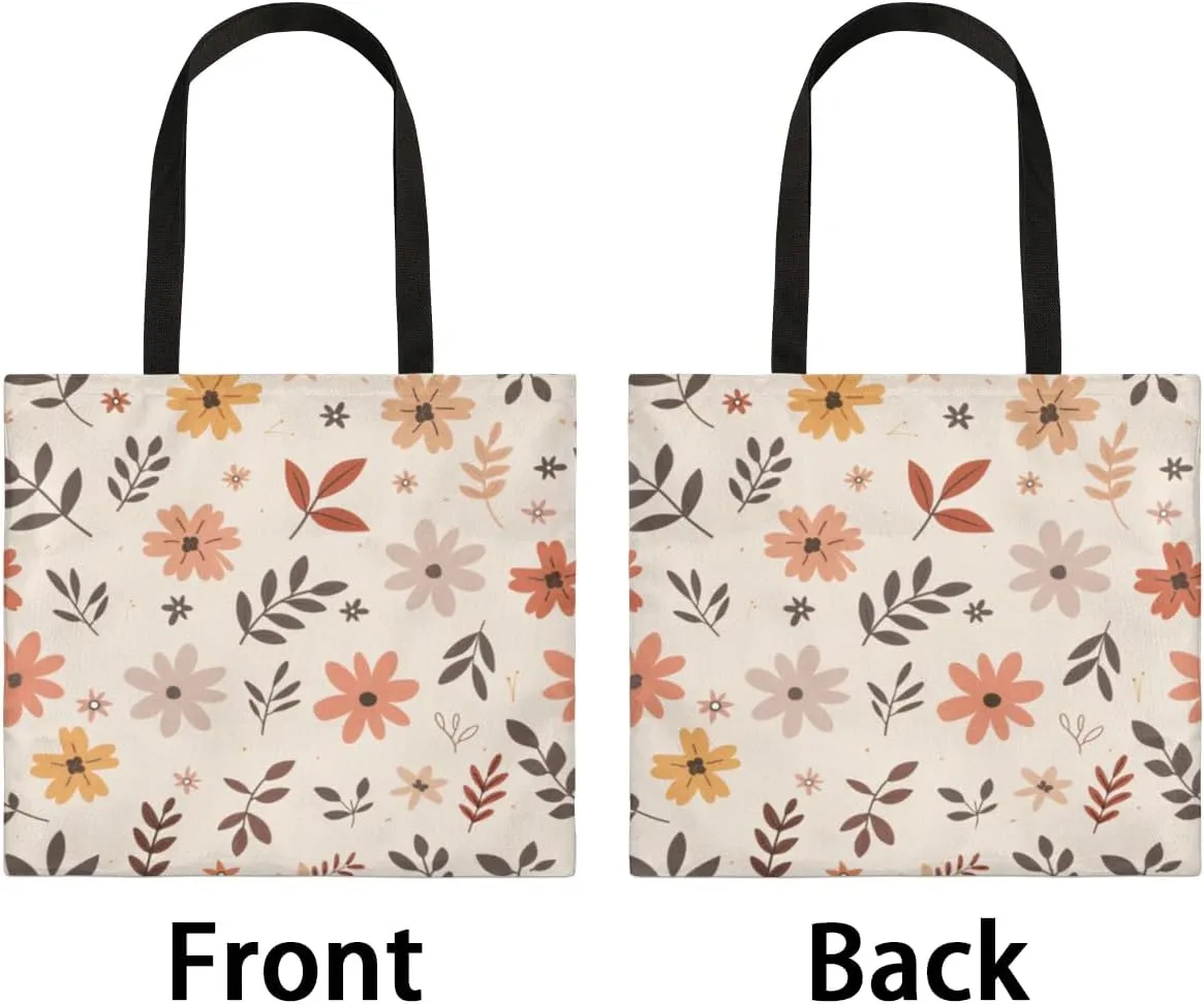 Autumn Park Trees Fall Foliages Canvas Tote Bag for Women Men Stylish Tote Handbag Shoulder Bag Reusable Grocery Bag