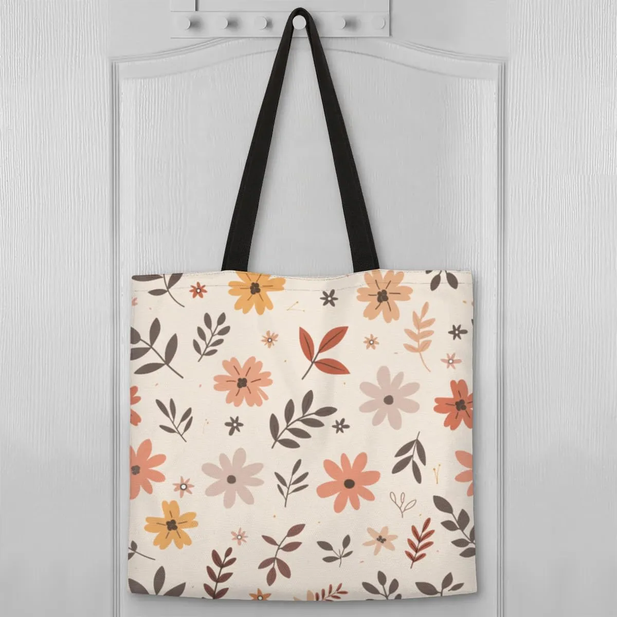 Autumn Park Trees Fall Foliages Canvas Tote Bag for Women Men Stylish Tote Handbag Shoulder Bag Reusable Grocery Bag