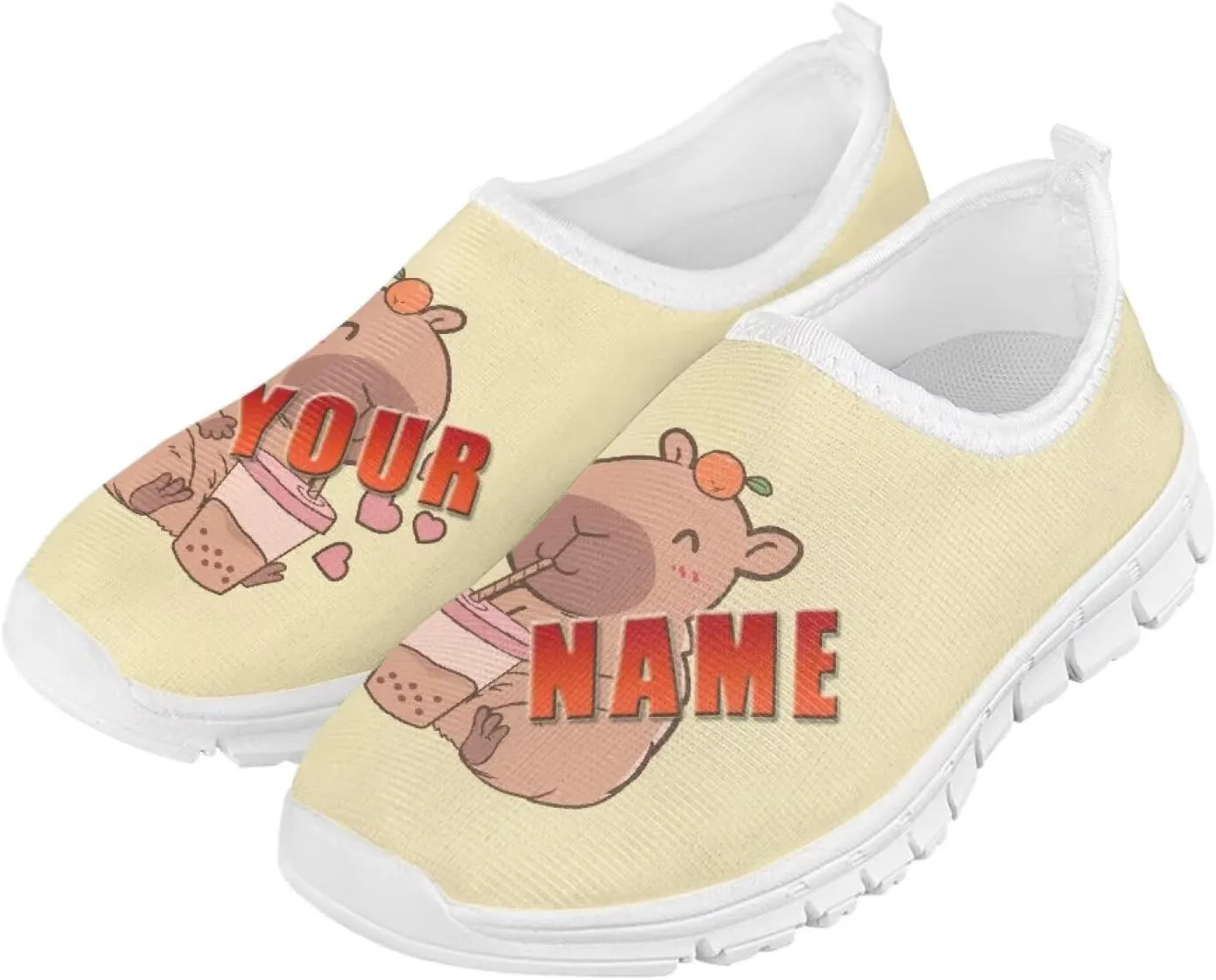 Axolotl Shoes for Girls Little Kid Sneakers Cartoon Print Running Shoes for Girls