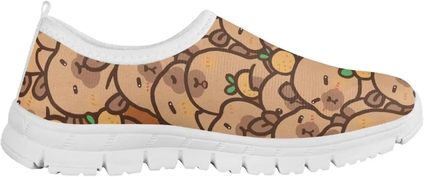 Axolotl Shoes for Girls Little Kid Sneakers Cartoon Print Running Shoes for Girls