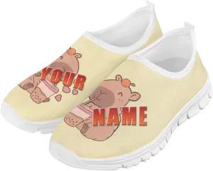 Axolotl Shoes for Girls Little Kid Sneakers Cartoon Print Running Shoes for Girls