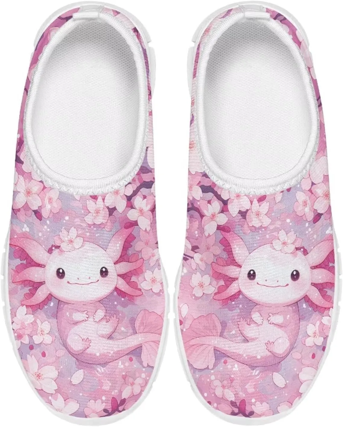 Axolotl Shoes for Girls Little Kid Sneakers Cartoon Print Running Shoes for Girls