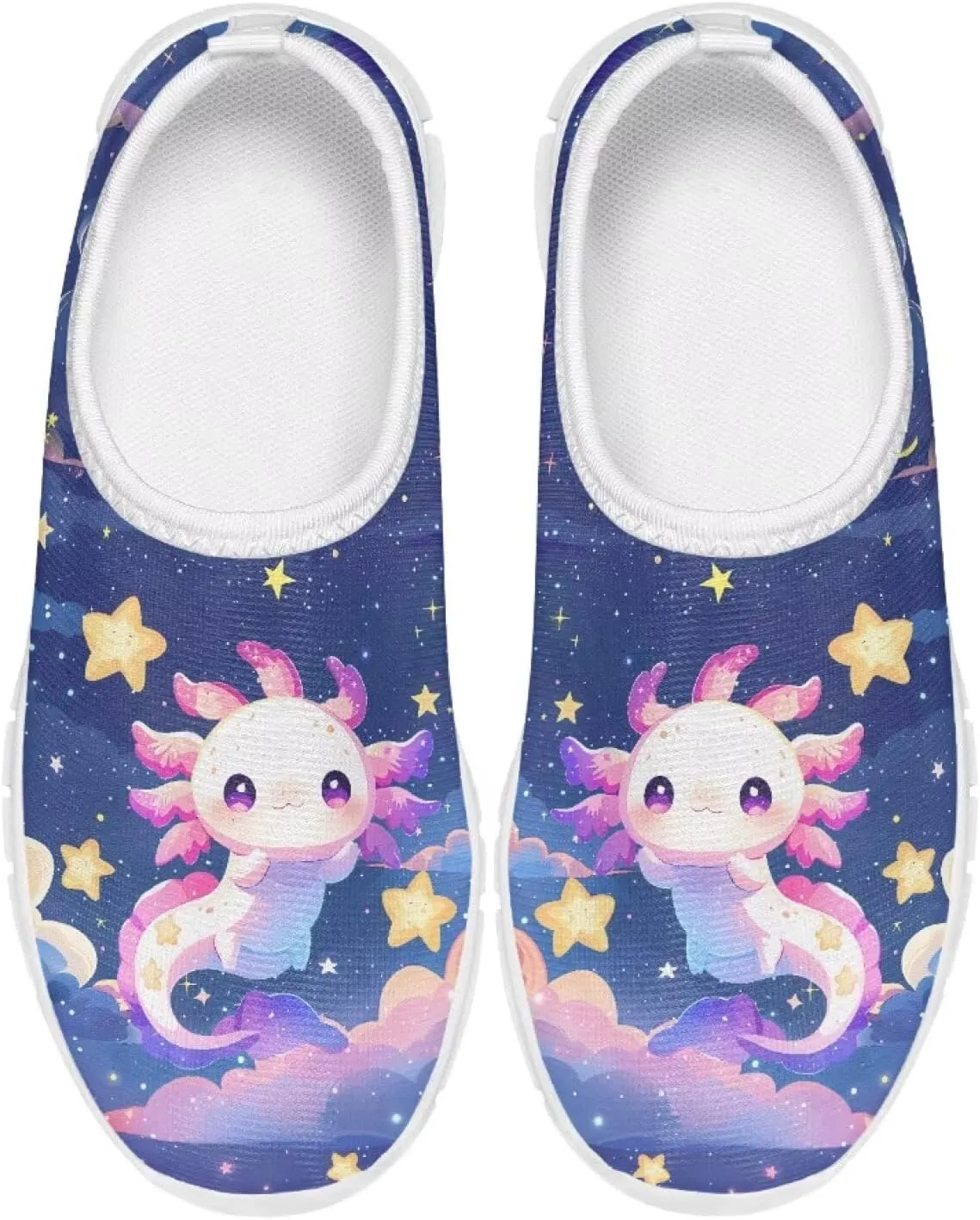 Axolotl Shoes for Girls Little Kid Sneakers Cartoon Print Running Shoes for Girls