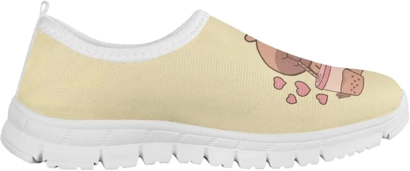 Axolotl Shoes for Girls Little Kid Sneakers Cartoon Print Running Shoes for Girls