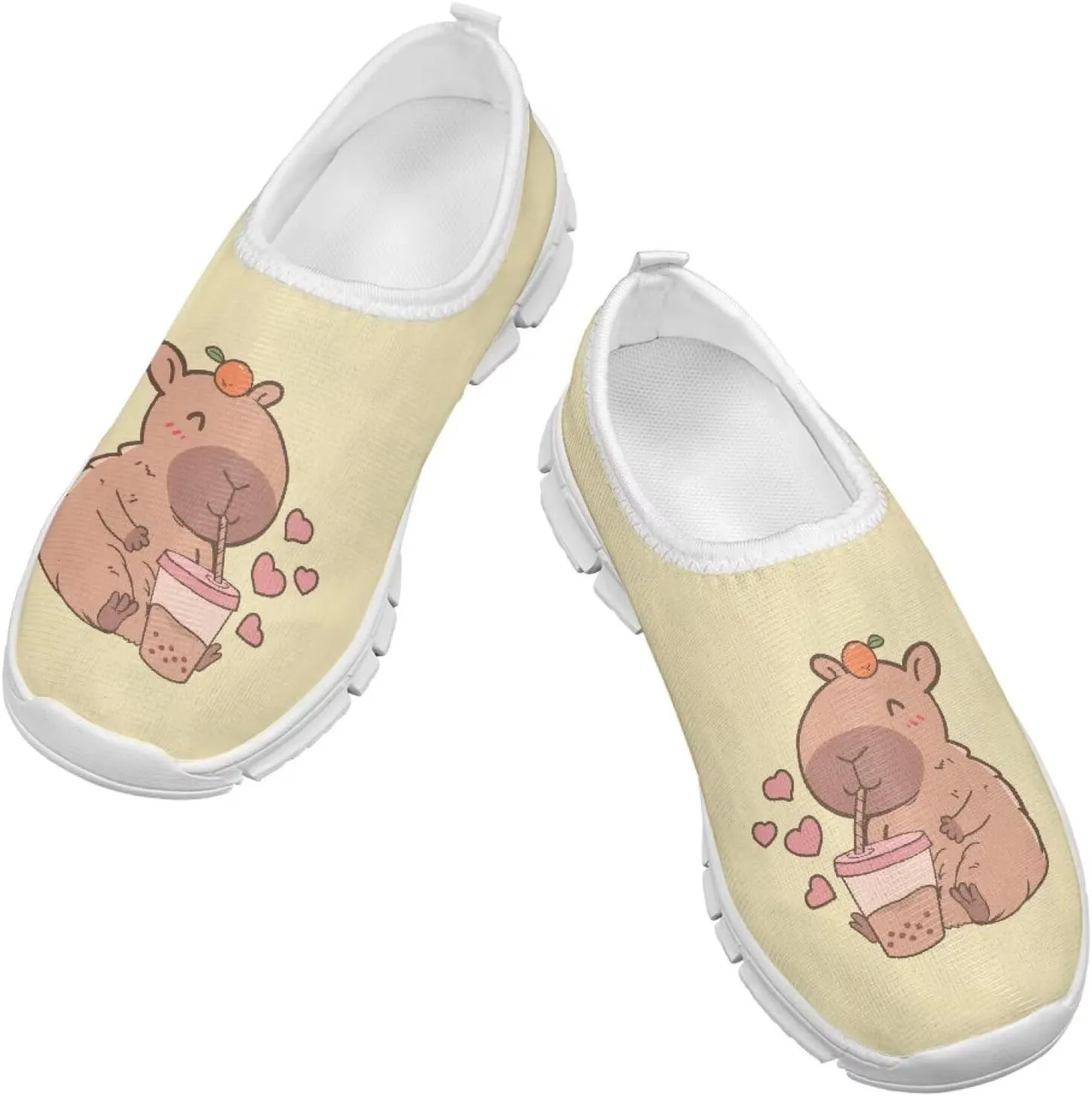 Axolotl Shoes for Girls Little Kid Sneakers Cartoon Print Running Shoes for Girls
