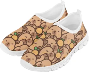 Axolotl Shoes for Girls Little Kid Sneakers Cartoon Print Running Shoes for Girls
