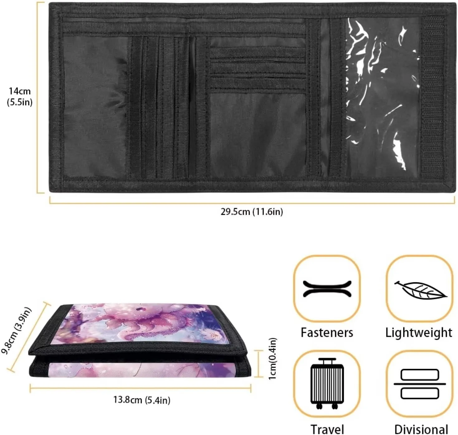 Axolotl Toddler Wallet RFID Blocking Card Wallets for Girl Small Kids Wallet for Toddler Girls Polyester Wallets for Kids 4-16 Children Wallets Trifold Pouch Credit Card Holder Wallet