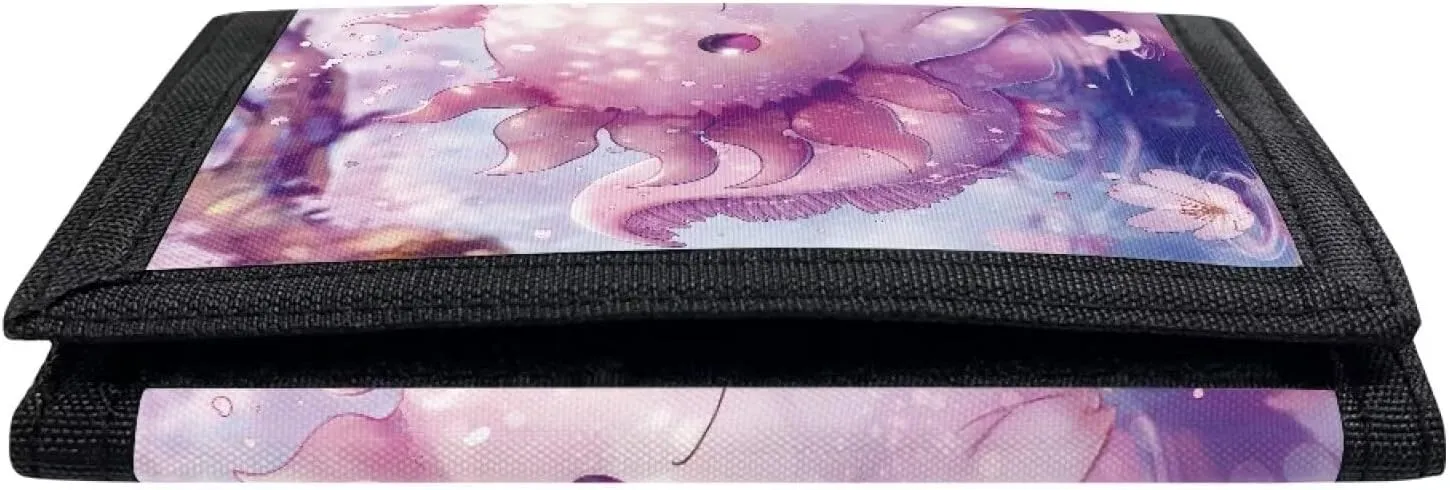Axolotl Toddler Wallet RFID Blocking Card Wallets for Girl Small Kids Wallet for Toddler Girls Polyester Wallets for Kids 4-16 Children Wallets Trifold Pouch Credit Card Holder Wallet