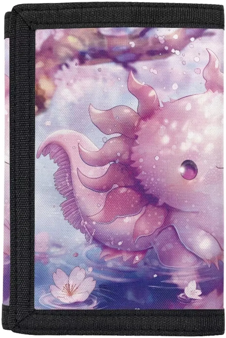 Axolotl Toddler Wallet RFID Blocking Card Wallets for Girl Small Kids Wallet for Toddler Girls Polyester Wallets for Kids 4-16 Children Wallets Trifold Pouch Credit Card Holder Wallet