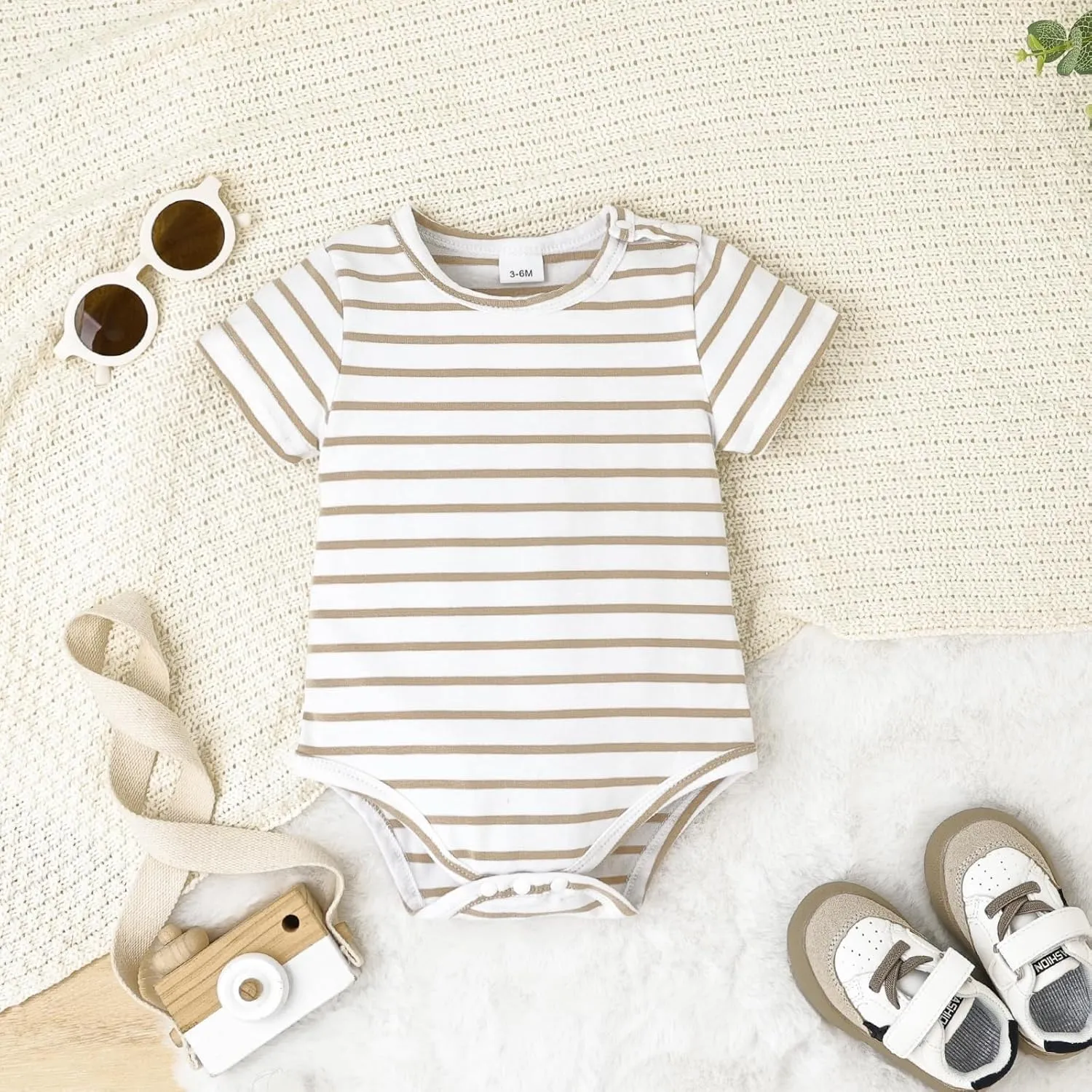 Baby Boy Clothes Infant Summer Outfits Short Sleeve Striped Romper Cute Cartoon Dog Overall Pants Set 2pcs 0-18 Months