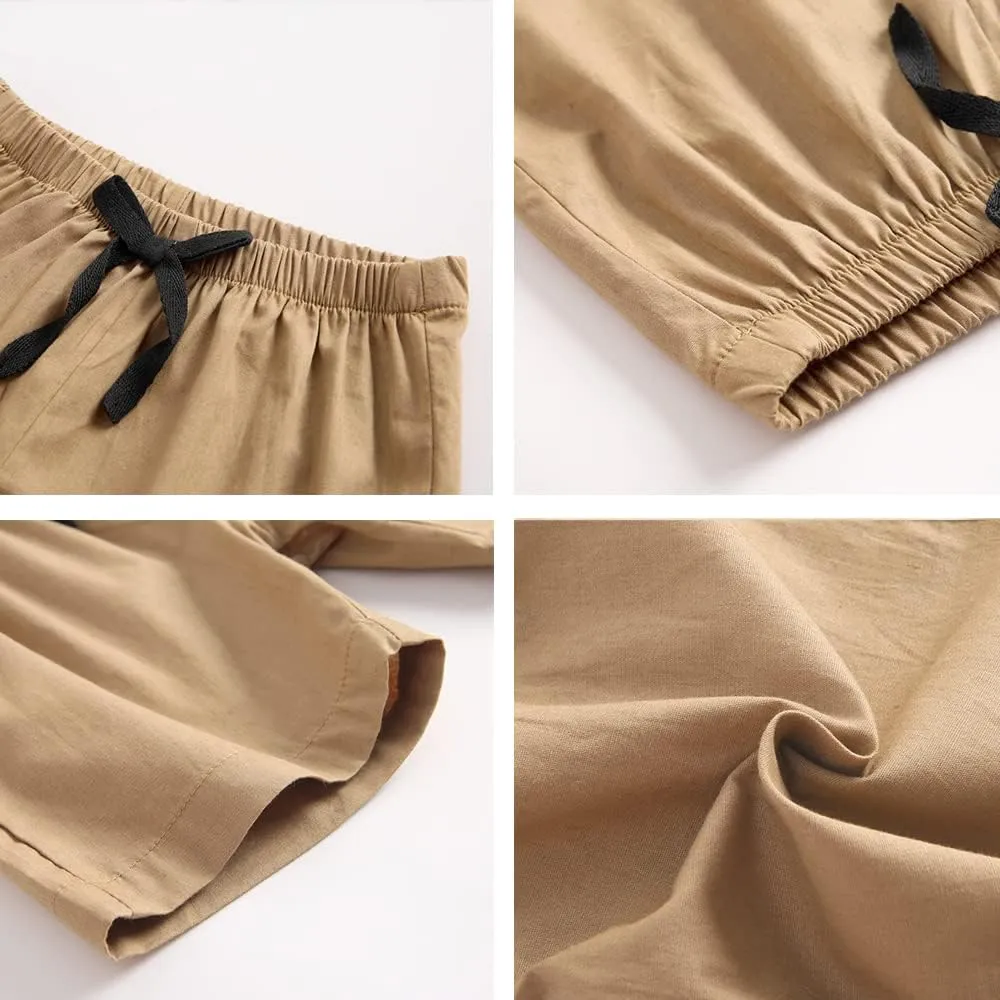 Baby Boys 4-Piece Cotton Shorts T-Shirt Summer Outfit Sets Infant Clothes