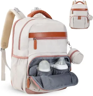 Baby Diaper Bag Backpack with Changing Station, 28L Large Capacity, Baby Registry Search for Boys & Girls, Travel-Friendly Bag for Moms