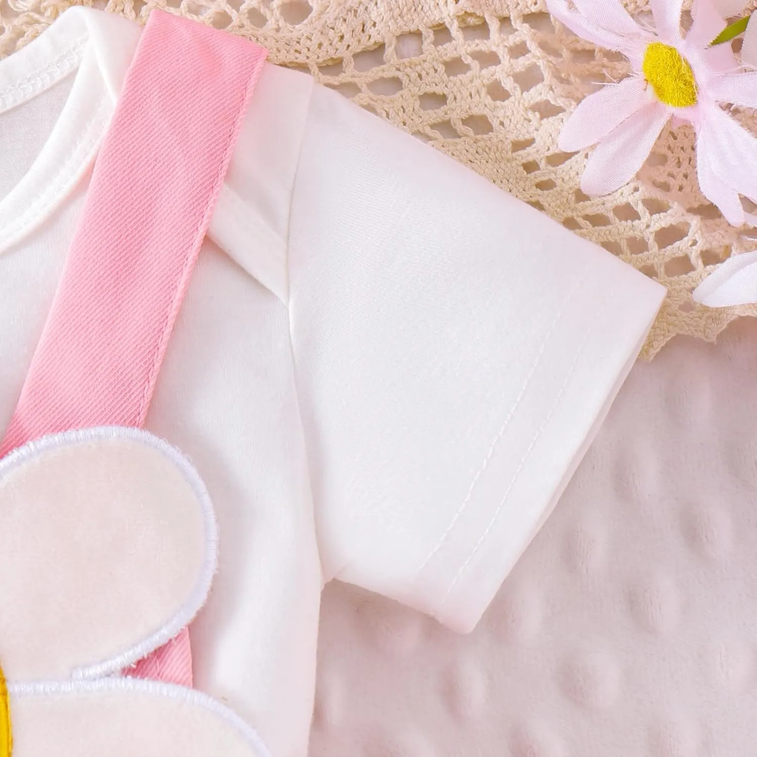 Baby Girl Clothes Newborn Ruffle Romper Cartoon Suspender Skirt Bow Headband Infant Summer Outfits 0-18 Months