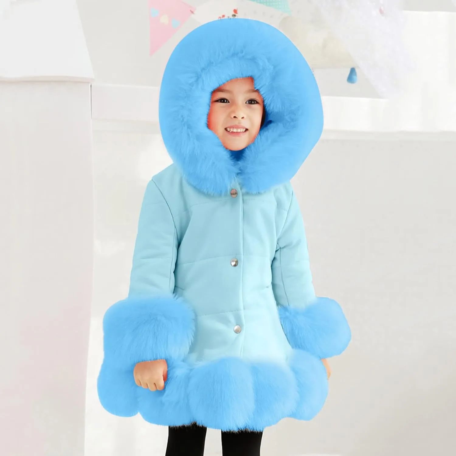 Baby Puffer Jacket Girls Lightweight Coat Thicken Warm Parka Puffer Ski Jacket Warmth Winter Outerwear