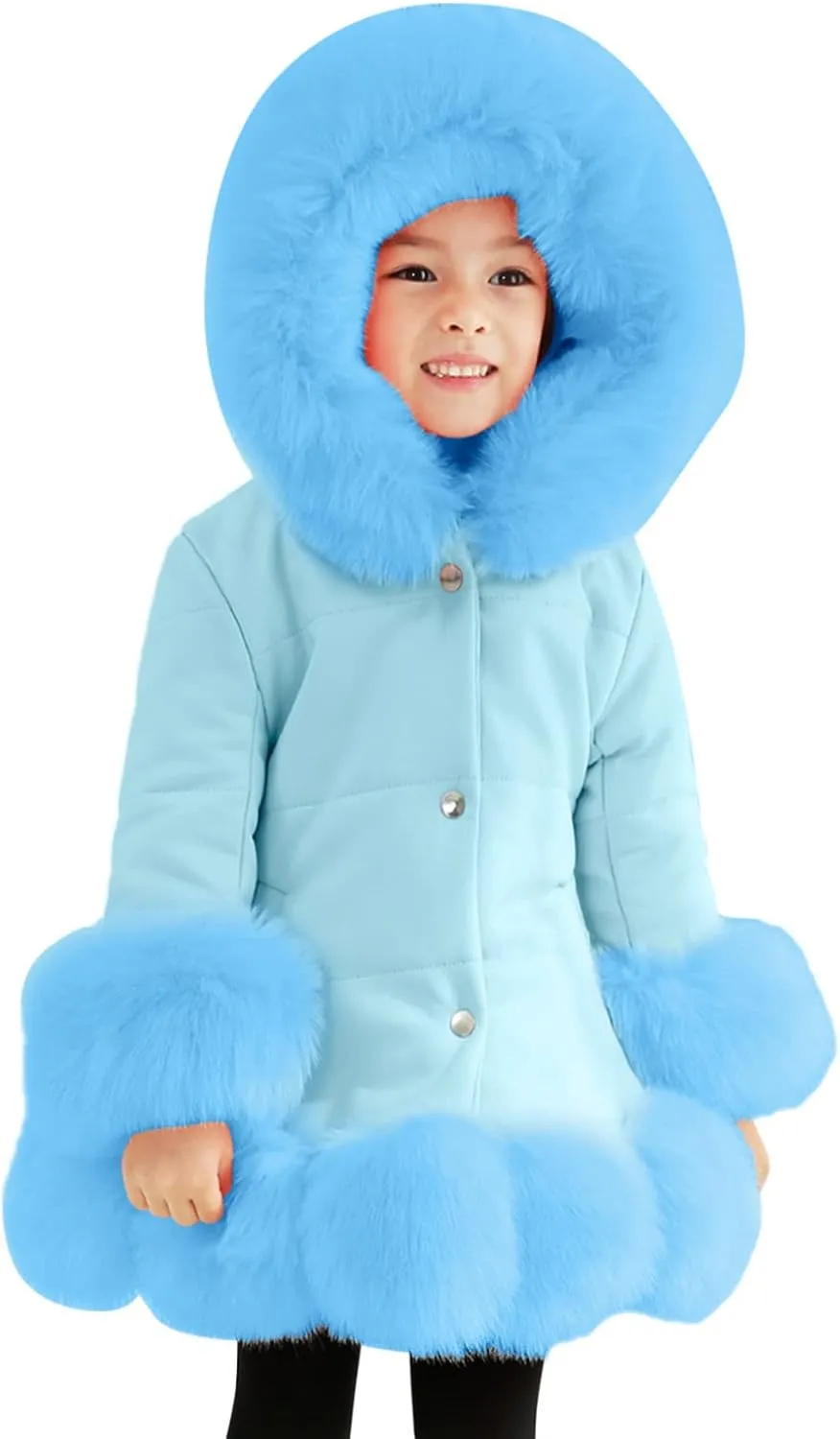Baby Puffer Jacket Girls Lightweight Coat Thicken Warm Parka Puffer Ski Jacket Warmth Winter Outerwear