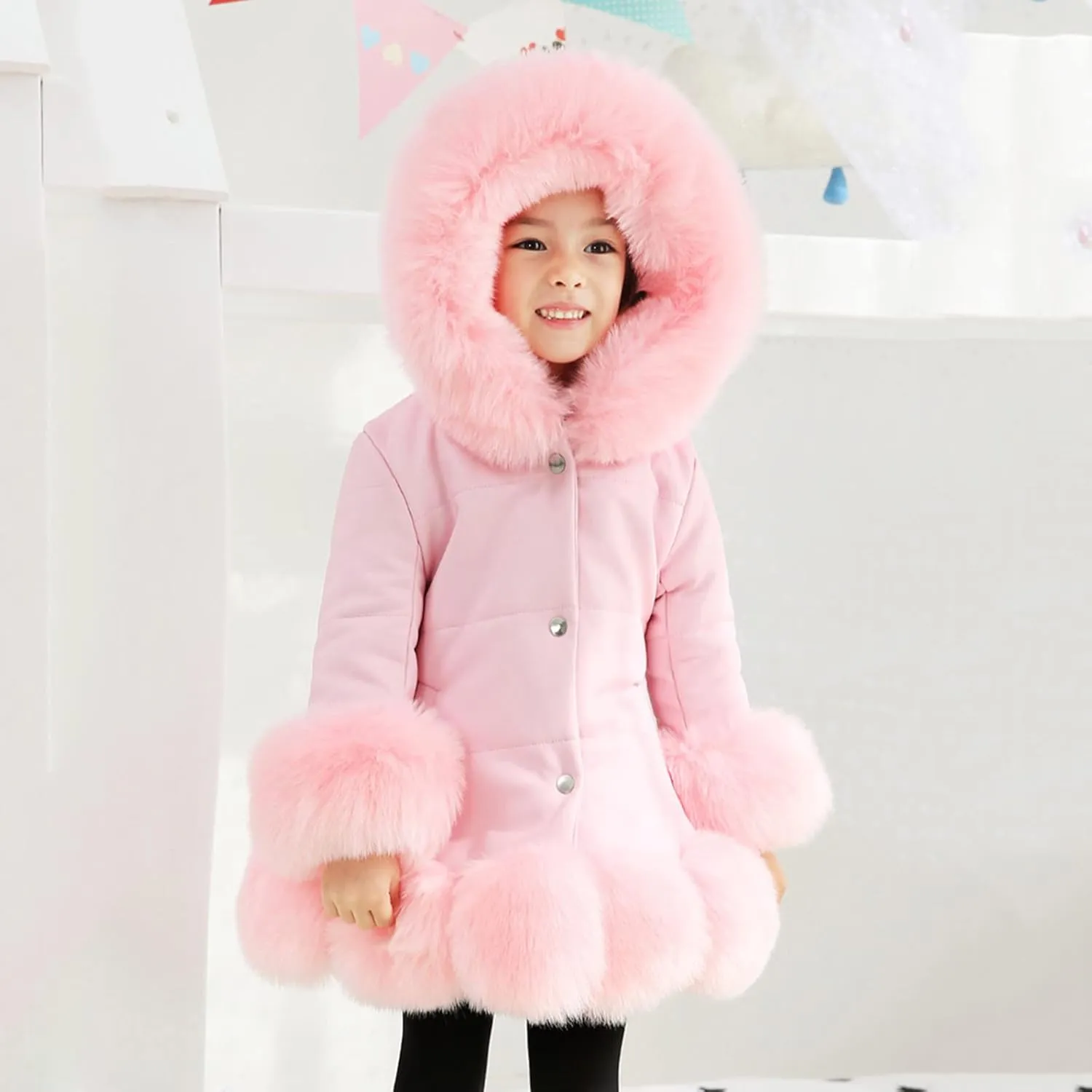 Baby Puffer Jacket Girls Lightweight Coat Thicken Warm Parka Puffer Ski Jacket Warmth Winter Outerwear