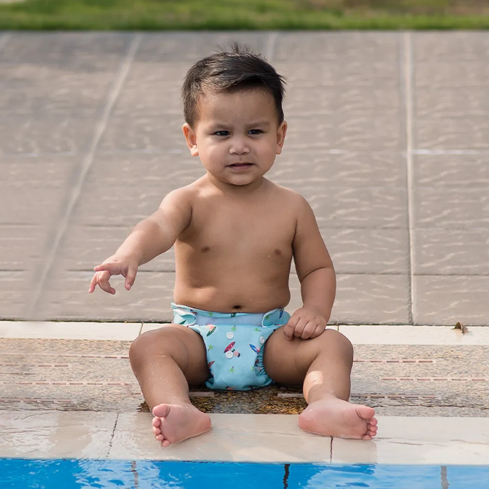 Baby Reusable Swim Diaper - Surfer - Free Size