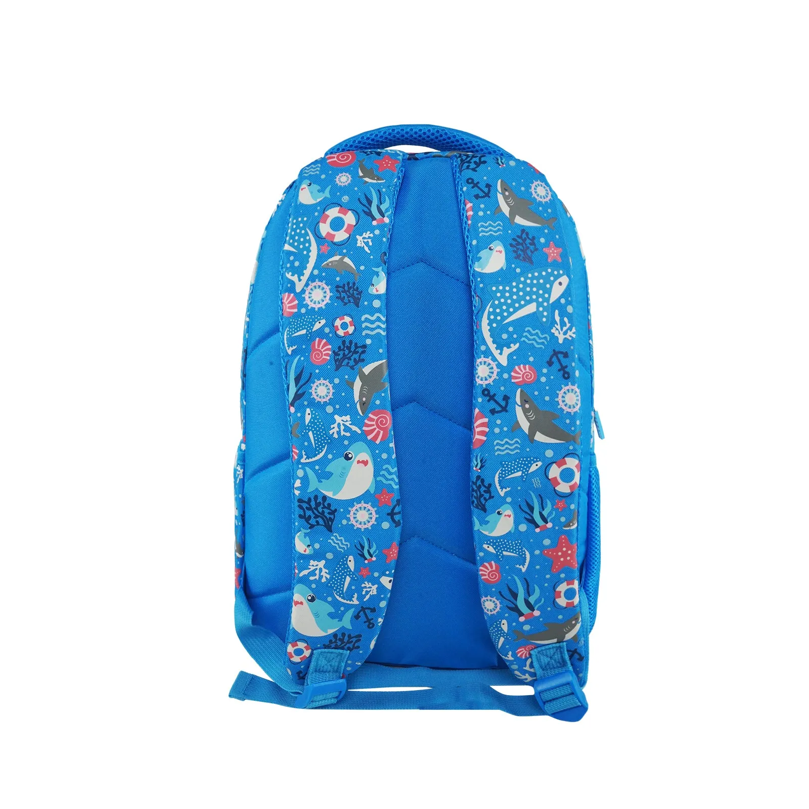 Baby Shark Backpack (16L) | Lightweight & Durable Kid's School Bag | Spacious, Comfortable & Trendy Bag - Blue