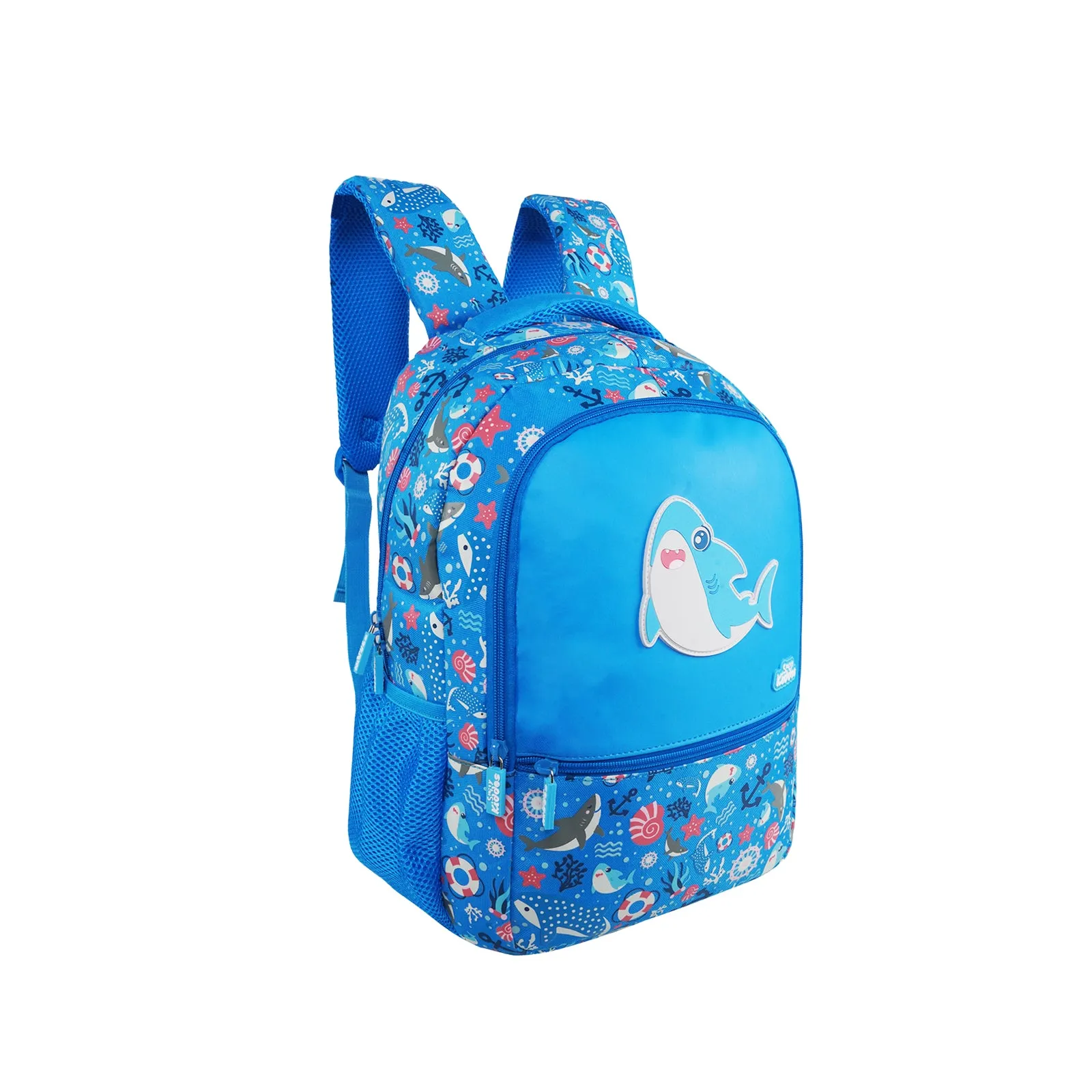 Baby Shark Backpack (16L) | Lightweight & Durable Kid's School Bag | Spacious, Comfortable & Trendy Bag - Blue
