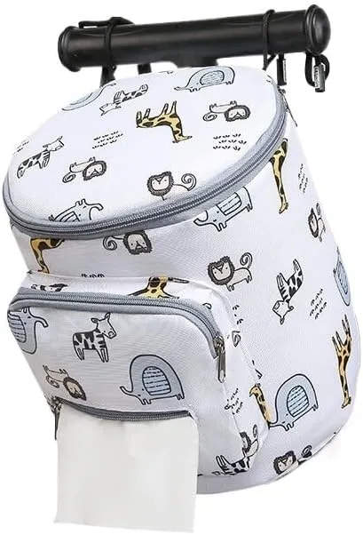 Baby Stroller Hanging Bag, Large Capacity Baby Stroller Accessories Storage Bag, Universal Outdoor Storage Bag(Green snail)