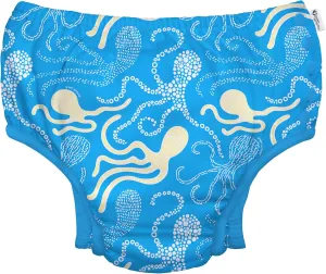 Baby Toddler Eco Snap Swim Diaper - Blue Octopus - 4T