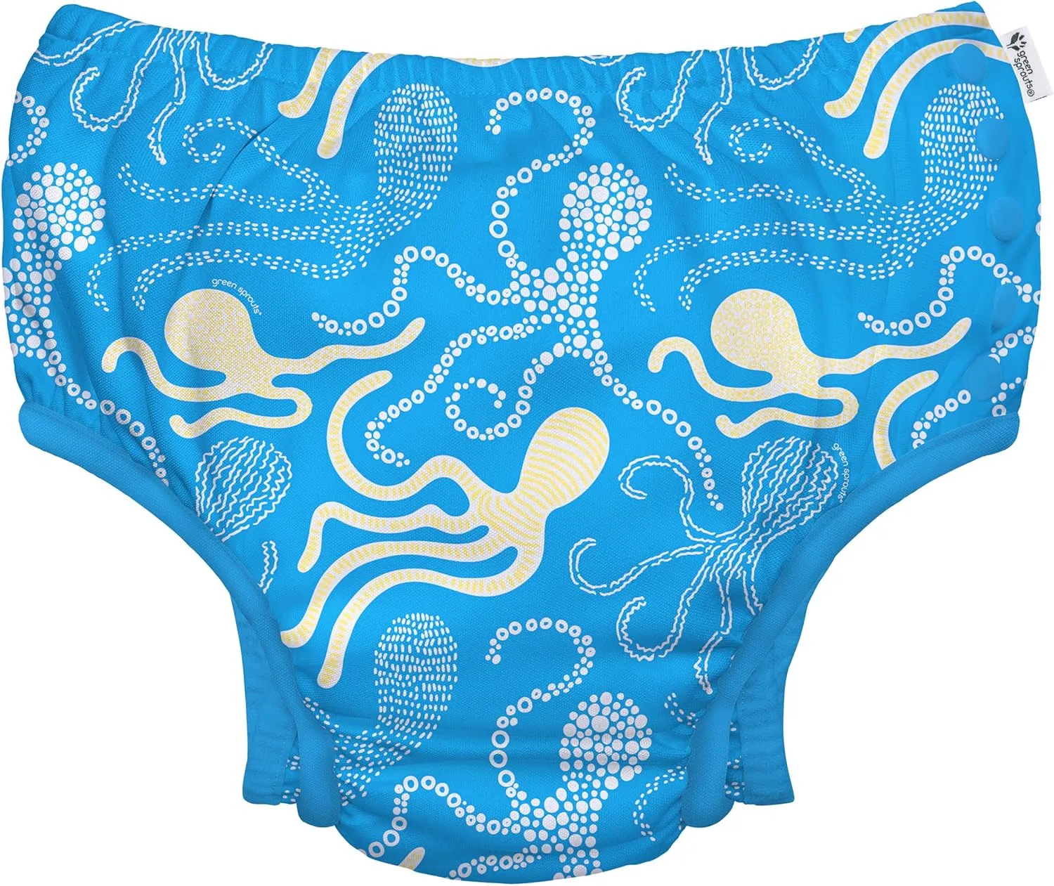 Baby Toddler Eco Snap Swim Diaper - Blue Octopus - 4T