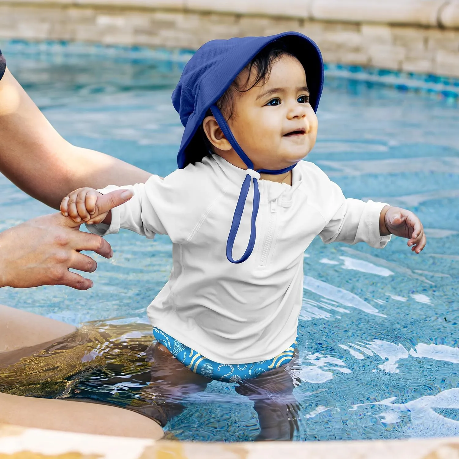 Baby Toddler Eco Snap Swim Diaper - Blue Octopus - 4T