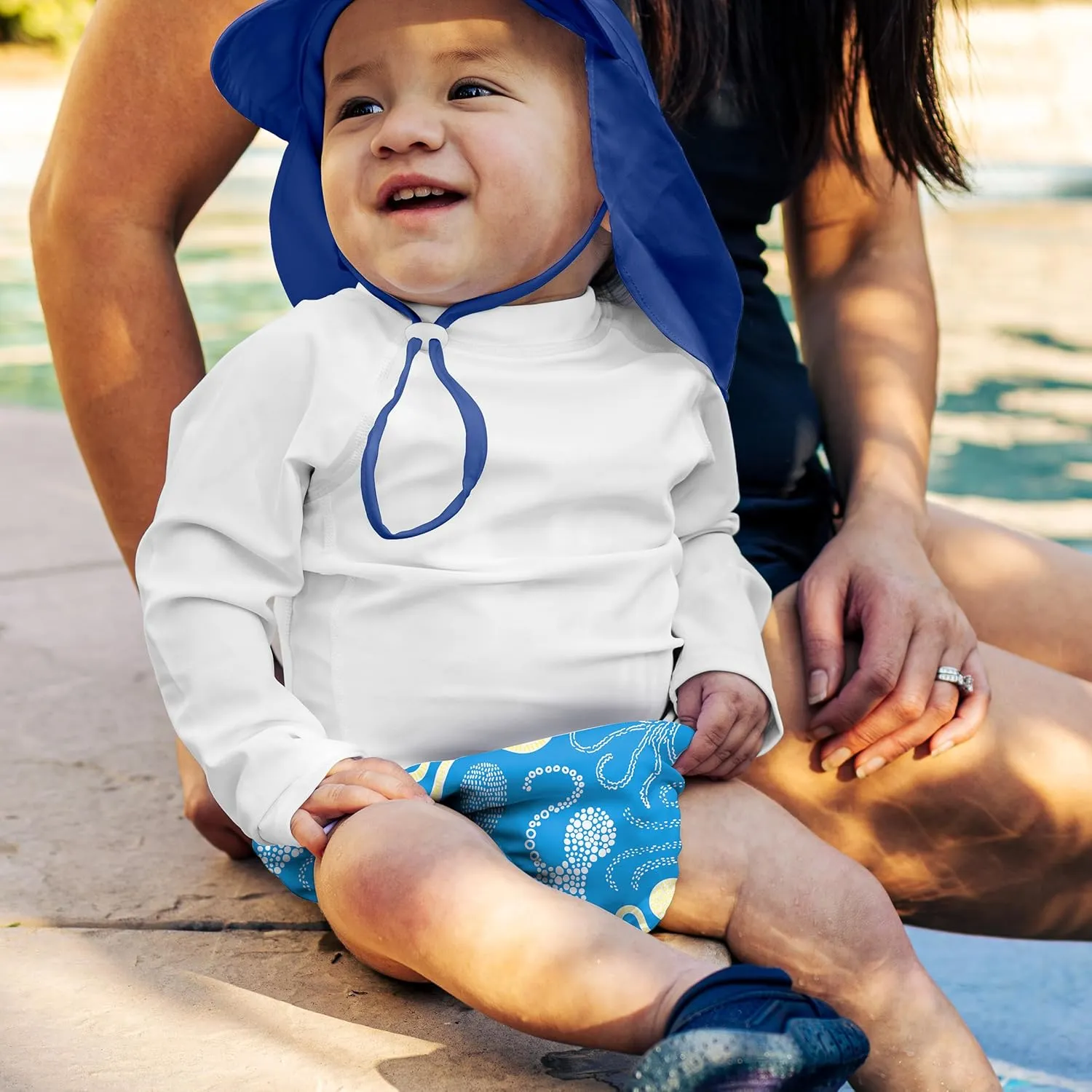 Baby Toddler Eco Snap Swim Diaper - Blue Octopus - 4T