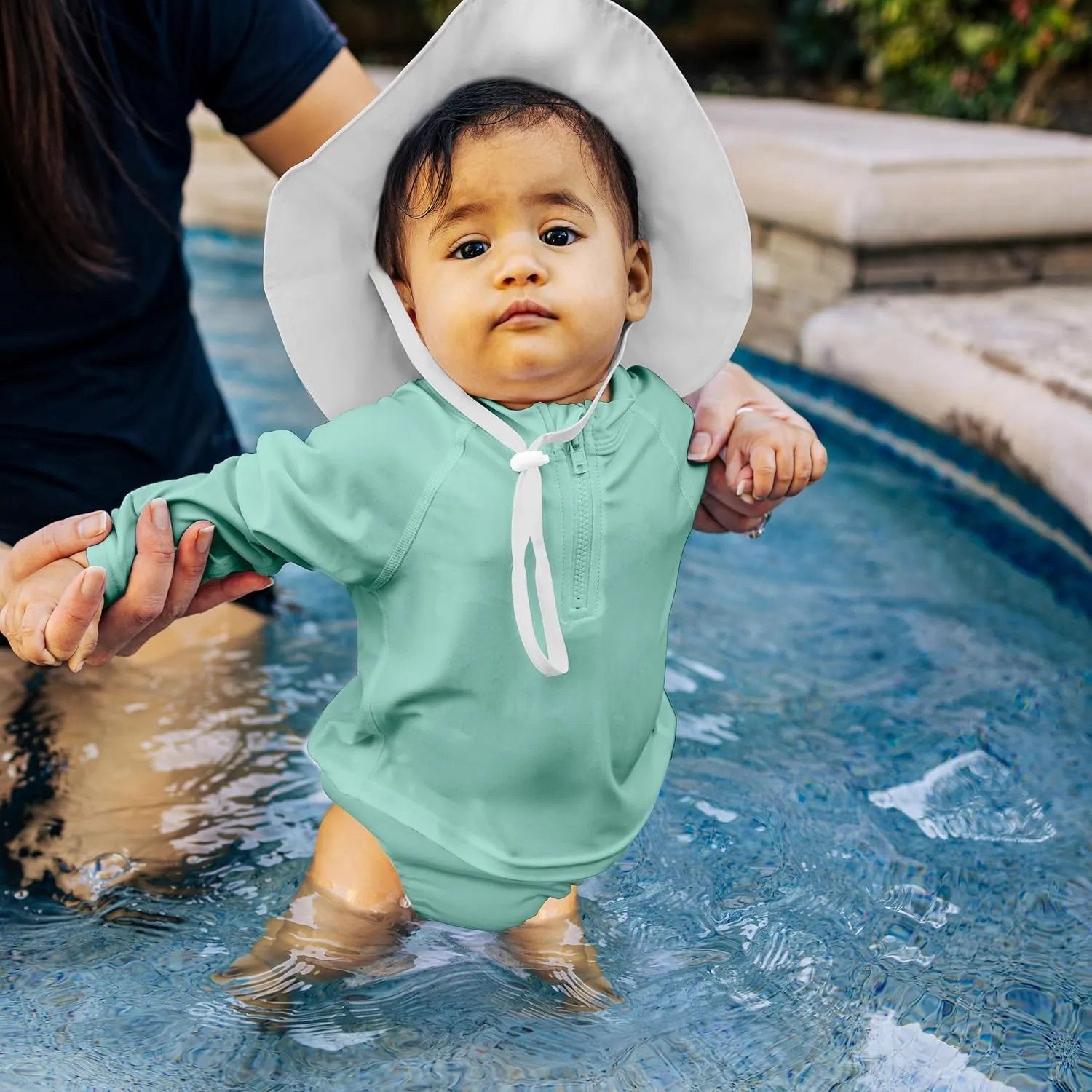 Baby Toddler Eco Snap Swim Diaper - Mint - 12mo