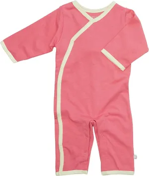 Babysoy Newborn Baby Unisex Kimono Side Snap Long Sleeve Onepiece Romper Coverall