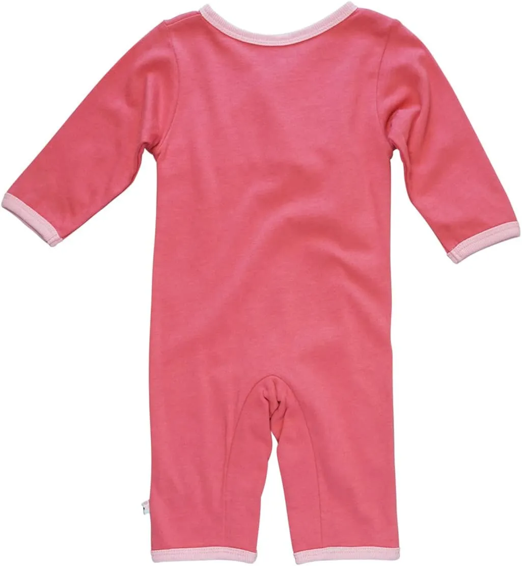 Babysoy Newborn Baby Unisex Kimono Side Snap Long Sleeve Onepiece Romper Coverall