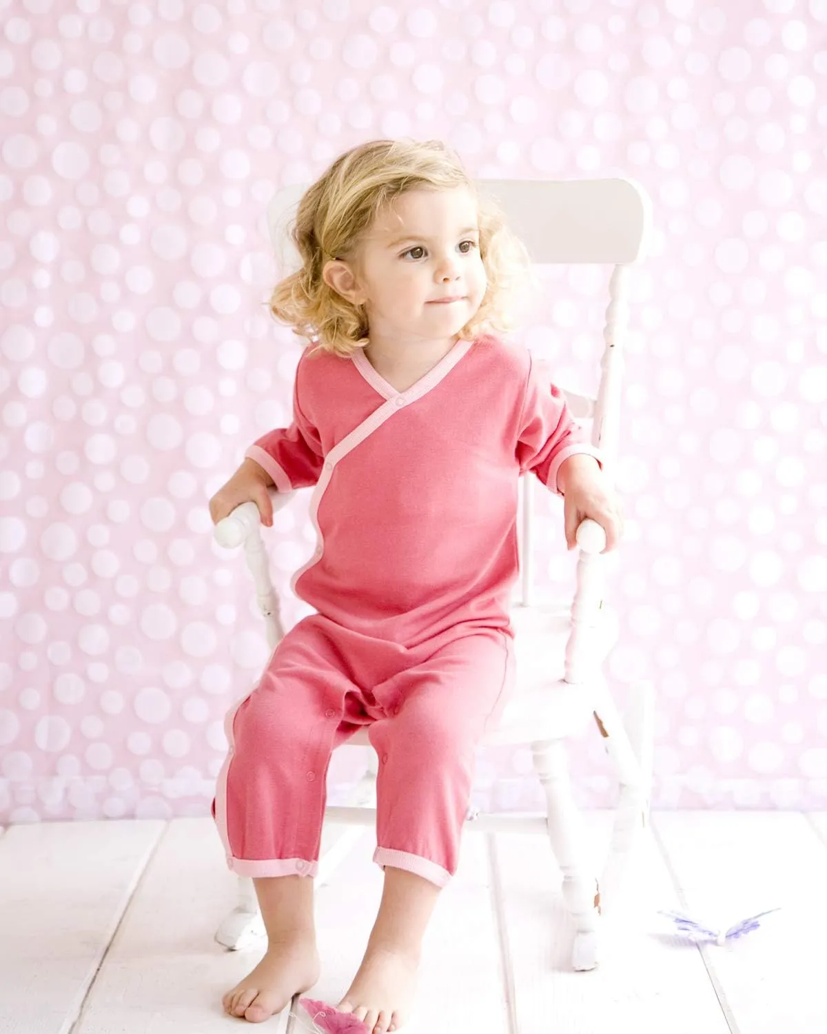 Babysoy Newborn Baby Unisex Kimono Side Snap Long Sleeve Onepiece Romper Coverall