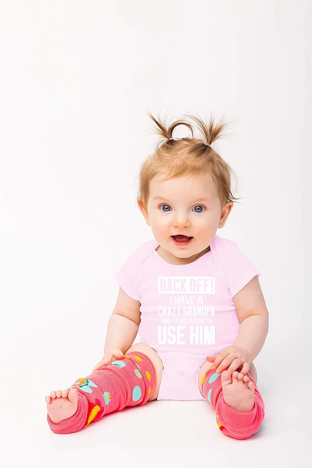 Back Off !! I Have a Crazy Grandpa and I'm Not Afraid To Use Him - Funny Baby Essentials Romper