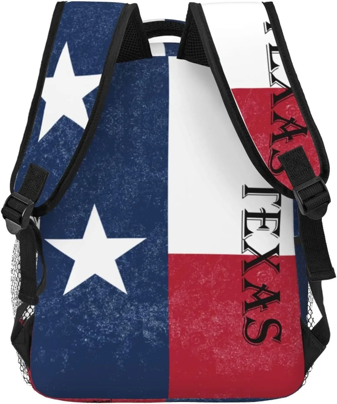 Backpack Multipurpose Anti-Theft Large Capacity Bookbag - Texas State Flag Art Travel Hiking Daypack With Side Pockets, Pattern 644