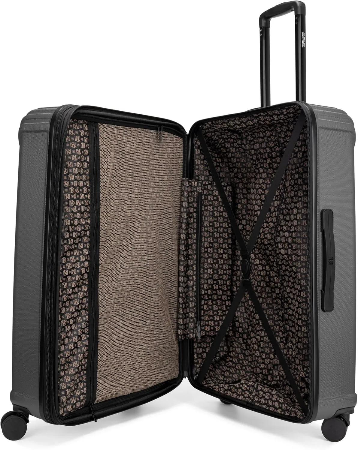 Badgley Mischka Evalyn 3 Piece Chic Expandable Luggage Set (Grey)