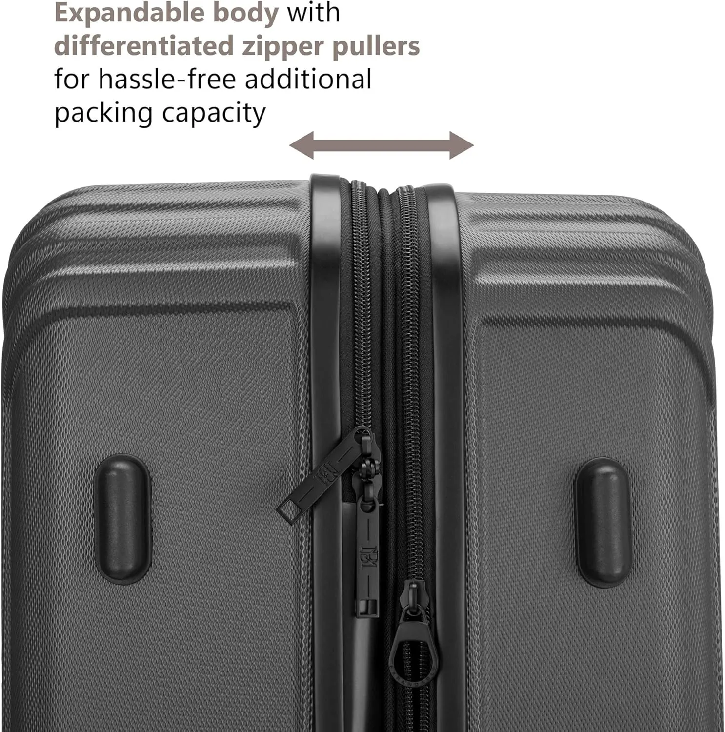 Badgley Mischka Evalyn 3 Piece Chic Expandable Luggage Set (Grey)