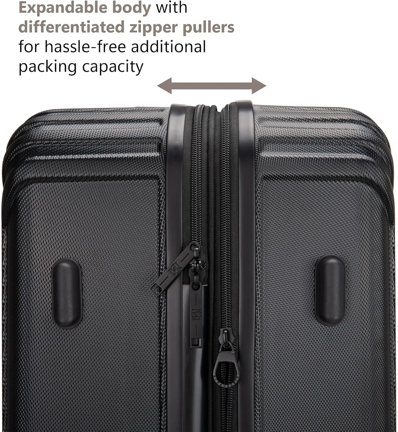 Badgley Mischka Evalyn 3 Piece Expandable Luggage Set (Black)