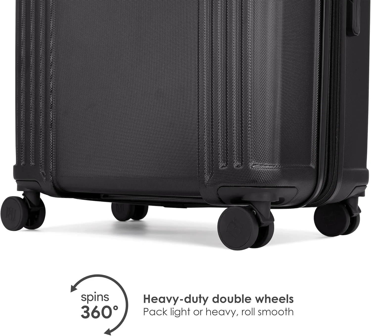 Badgley Mischka Evalyn 3 Piece Expandable Luggage Set (Black)