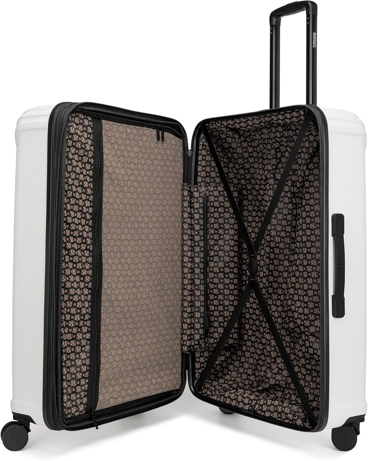 Badgley Mischka Evalyn 3 Piece Expandable Luggage Set (White)