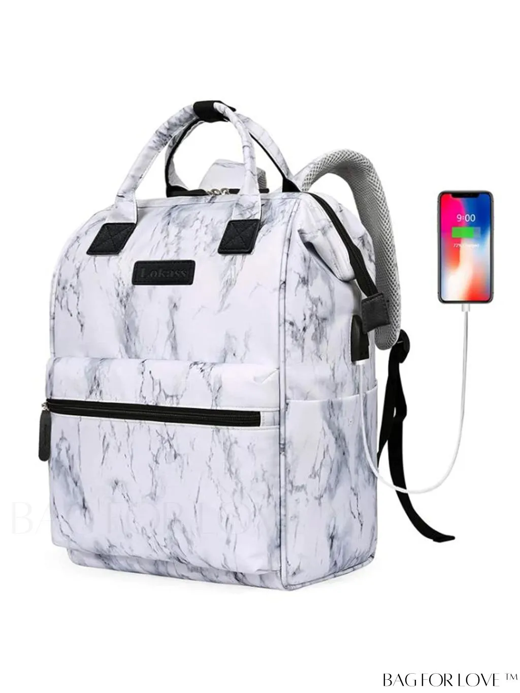 BagForLove - 15.6 Inch Laptop Backpack: Water Resistant, USB Charging Port, Multipurpose for Business & Travel