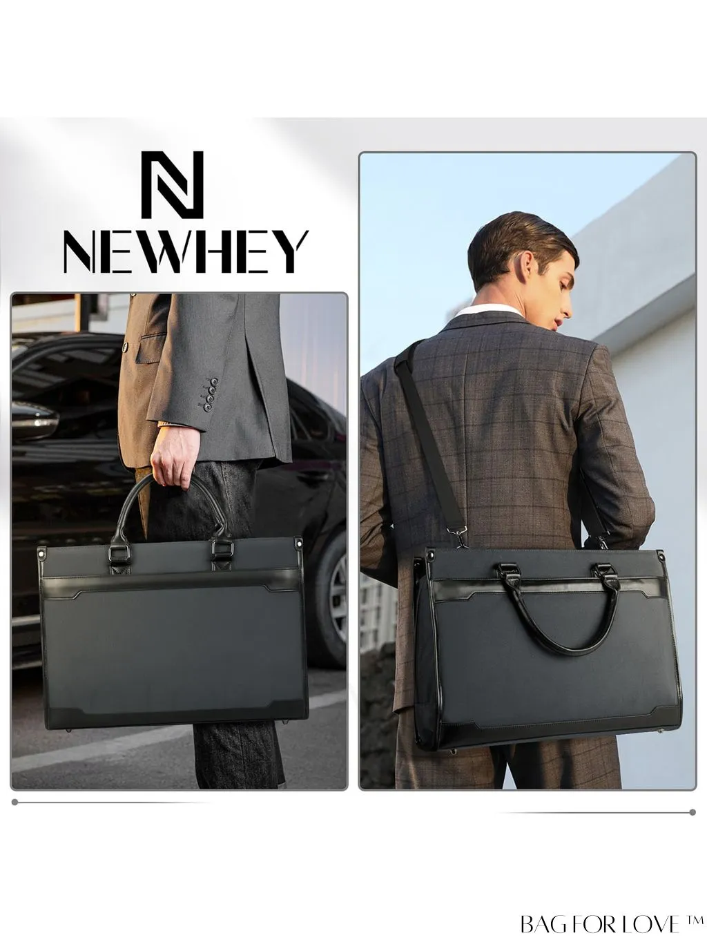 BagForLove - 15.6 Laptop Messenger Bag for Business, Office Work, and Travel