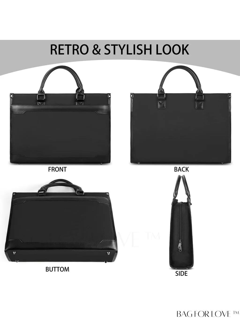 BagForLove - 15.6 Laptop Messenger Bag for Business, Office Work, and Travel